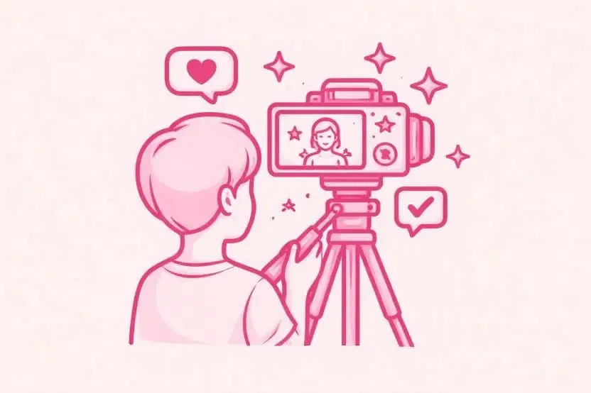 Creative team producing short-form social content